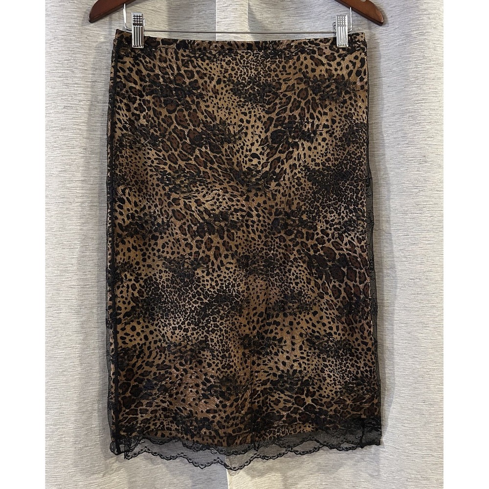 Vintage Express Skirt Black Lace Size M Y2K Dark Fairy Whimsigoth Punk